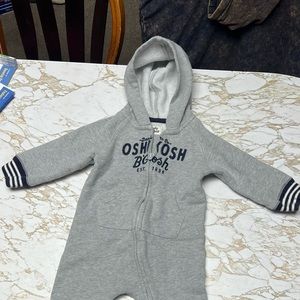 Baby bgosh grey outfit with hood size 18 months